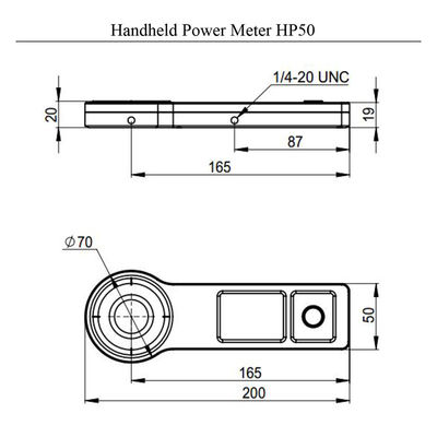 Handheld Laser Power Meter Wavelength Range 0.19 - 25µm/10mW-2W 0.5-50W