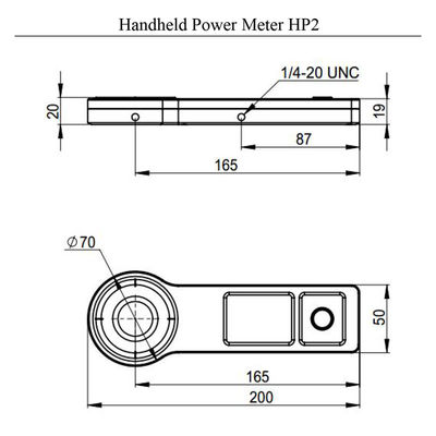 Handheld Laser Power Meter Wavelength Range 0.19 - 25µm/10mW-2W 0.5-50W