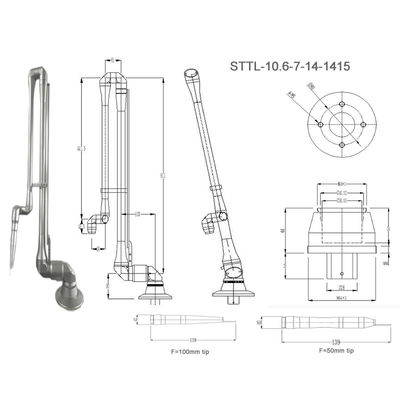 Wavelength 10.6mm Laser Articulated Arms For Beam Delivery